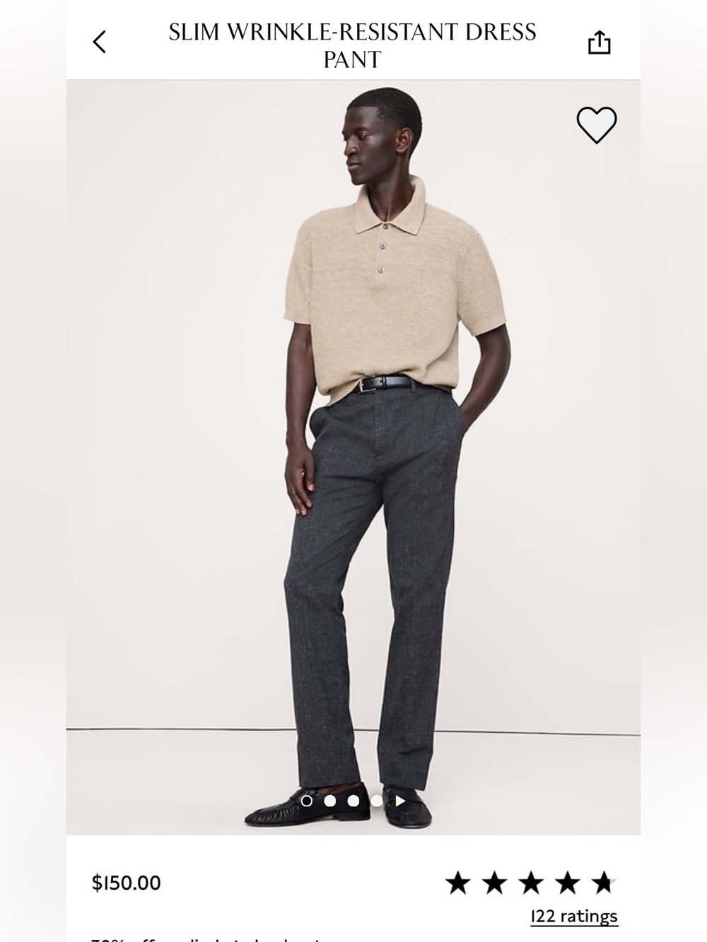 Banana Republic Slim Wrinkle-Resistant Dress Pant